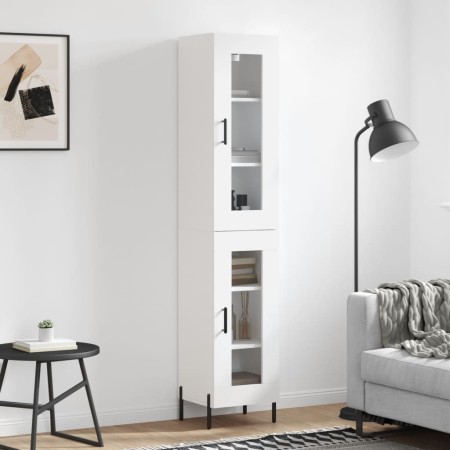 Hohes weißes Sperrholz-Sideboard 34,5 x 34 x 180 cm von vidaXL, Sideboards - Ref: Foro24-3199433, Preis: 109,05 €, Rabatt: %