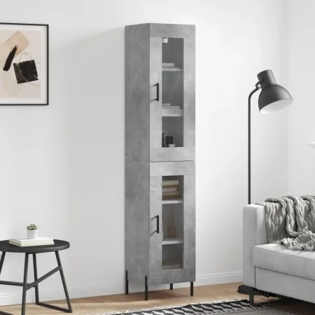 Aparador de madera contrachapada gris hormigón 34,5x34x180 cm von vidaXL, Sideboards - Ref: Foro24-3199437, Preis: 106,35 €, ...