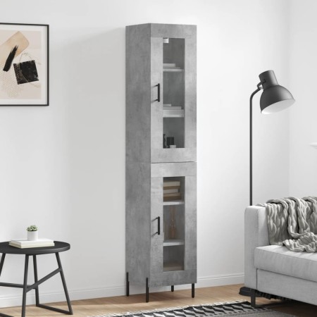 Aparador de madera contrachapada gris hormigón 34,5x34x180 cm by vidaXL, Sideboards - Ref: Foro24-3199437, Price: 107,69 €, D...