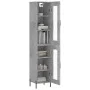 Aparador de madera contrachapada gris hormigón 34,5x34x180 cm von vidaXL, Sideboards - Ref: Foro24-3199437, Preis: 106,35 €, ...