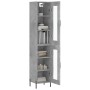 Aparador de madera contrachapada gris hormigón 34,5x34x180 cm by vidaXL, Sideboards - Ref: Foro24-3199437, Price: 107,69 €, D...