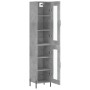 Aparador de madera contrachapada gris hormigón 34,5x34x180 cm by vidaXL, Sideboards - Ref: Foro24-3199437, Price: 107,69 €, D...