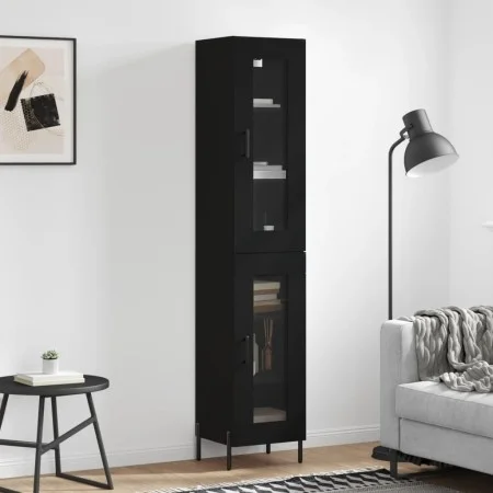 Black plywood sideboard 34.5x34x180 cm by vidaXL, Sideboards - Ref: Foro24-3199434, Price: 108,97 €, Discount: %