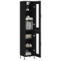 Schwarzes Sperrholz-Sideboard 34,5 x 34 x 180 cm von vidaXL, Sideboards - Ref: Foro24-3199434, Preis: 108,89 €, Rabatt: %