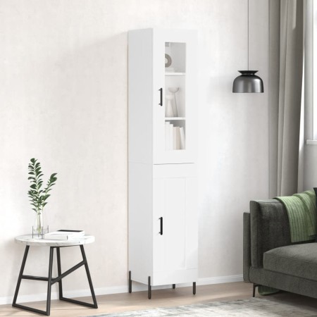 Hohes weißes Sperrholz-Sideboard 34,5 x 34 x 180 cm von vidaXL, Sideboards - Ref: Foro24-3199497, Preis: 110,74 €, Rabatt: %