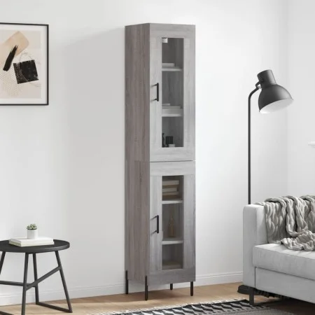 Hohes Sideboard Sperrholz Sonoma grau 34,5x34x180 cm von vidaXL, Sideboards - Ref: Foro24-3199439, Preis: 109,90 €, Rabatt: %
