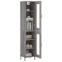 Aparador alto madera contrachapada gris Sonoma 34,5x34x180 cm de vidaXL, Aparadores - Ref: Foro24-3199439, Precio: 111,16 €