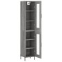 Aparador alto madera contrachapada gris Sonoma 34,5x34x180 cm de vidaXL, Aparadores - Ref: Foro24-3199439, Precio: 111,16 €