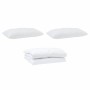 Juego de Edredón 3 pcs Blanco 240 x 220 cm Microfibra