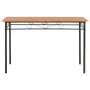 Conjunto de comedor 7 piezas MDF y acero marrón