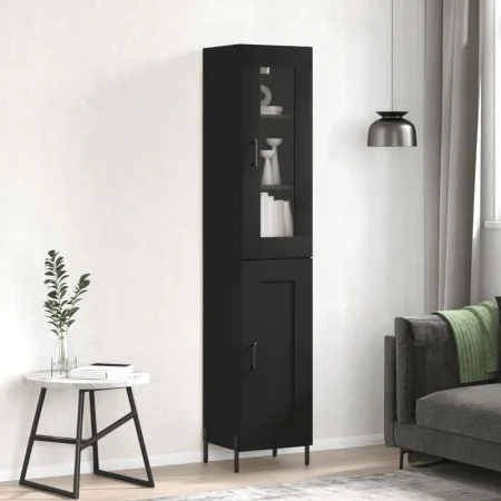 Sideboard aus schwarzem Sperrholz 34,5x34x180 cm von vidaXL, Sideboards - Ref: Foro24-3199498, Preis: 108,55 €, Rabatt: %