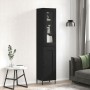 Aparador de madera contrachapada negro 34,5x34x180 cm de vidaXL, Aparadores - Ref: Foro24-3199498, Precio: 111,30 €