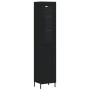 Aparador de madera contrachapada negro 34,5x34x180 cm de vidaXL, Aparadores - Ref: Foro24-3199498, Precio: 111,30 €