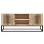 Mueble de TV hierro y madera contrachapada 105x30x45 cm en Muebles TV | Comprar online en Foro24