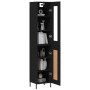 Aparador de madera contrachapada negro 34,5x34x180 cm de vidaXL, Aparadores - Ref: Foro24-3199498, Precio: 111,30 €