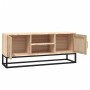 Mueble de TV hierro y madera contrachapada 105x30x45 cm en Muebles TV | Comprar online en Foro24