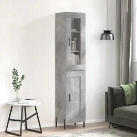 Betongraues Sperrholz-Sideboard 34,5 x 34 x 180 cm von vidaXL, Sideboards - Ref: Foro24-3199501, Preis: 107,19 €, Rabatt: %