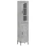 Aparador de madera contrachapada gris hormigón 34,5x34x180 cm de vidaXL, Aparadores - Ref: Foro24-3199501, Precio: 107,18 €, ...