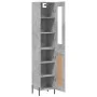 Aparador de madera contrachapada gris hormigón 34,5x34x180 cm de vidaXL, Aparadores - Ref: Foro24-3199501, Precio: 107,18 €, ...