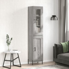 Hohes Sonoma-Sideboard aus grauem Sperrholz, 34,5 x 34 x 180 cm von vidaXL, Sideboards - Ref: Foro24-3199503, Preis: 111,37 €...