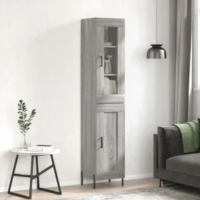 Hohes Sonoma-Sideboard aus grauem Sperrholz, 34,5 x 34 x 180 cm von vidaXL, Sideboards - Ref: Foro24-3199503, Preis: 110,03 €...