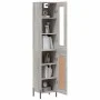 Aparador alto madera contrachapada gris Sonoma 34,5x34x180 cm de vidaXL, Aparadores - Ref: Foro24-3199503, Precio: 110,01 €, ...