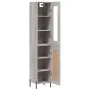 Aparador alto madera contrachapada gris Sonoma 34,5x34x180 cm de vidaXL, Aparadores - Ref: Foro24-3199503, Precio: 110,01 €, ...