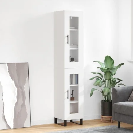 Aparador alto madera contrachapada blanco 34,5x34x180 cm von vidaXL, Sideboards - Ref: Foro24-3199449, Preis: 108,74 €, Rabat...