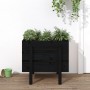 Jardinera de madera maciza de pino negro 62x50x57 cm de vidaXL, Maceteros y jardineras - Ref: Foro24-825209, Precio: 73,01 €