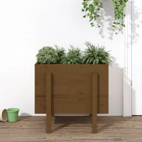Solid pine wood planter in honey brown color, 62x50x57 cm by vidaXL, Pots and planters - Ref: Foro24-825208, Price: 72,71 €, ...