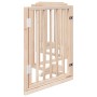 Puerta para perros con puerta plegable de 6 paneles, 300 cm, madera de álamo en Casetas y cercados para perros | Comprar online 