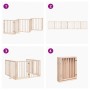 Puerta para perros con puerta plegable de 6 paneles, 300 cm, madera de álamo en Casetas y cercados para perros | Comprar online 