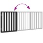 Puerta para perros plegable 3 paneles madera álamo negra 150 cm