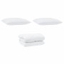 Edredón de Invierno 3 pcs Blanco 240 x 200 cm Microfibra