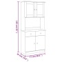 Tall solid pine wood cabinet 77x35x165 cm by vidaXL, Sideboards - Ref: Foro24-3187773, Price: 227,30 €, Discount: %