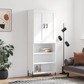 Aparador alto madera contrachapada blanco 69,5x34x180 cm von vidaXL, Sideboards - Ref: Foro24-3200073, Preis: 128,60 €, Rabat...