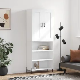 Aparador alto madera contrachapada blanco 69,5x34x180 cm von vidaXL, Sideboards - Ref: Foro24-3200073, Preis: 125,13 €, Rabat...