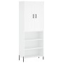 Aparador alto madera contrachapada blanco 69,5x34x180 cm by vidaXL, Sideboards - Ref: Foro24-3200073, Price: 128,47 €, Discou...