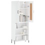 Aparador alto madera contrachapada blanco 69,5x34x180 cm by vidaXL, Sideboards - Ref: Foro24-3200073, Price: 128,47 €, Discou...