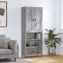 Aparador alto madera contrachapada gris sonoma 69,5x34x180 cm de vidaXL, Aparadores - Ref: Foro24-3200087, Precio: 123,52 €, ...