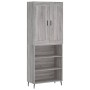 Hohes Sideboard aus sonomagrauem Sperrholz, 69,5 x 34 x 180 cm von vidaXL, Sideboards - Ref: Foro24-3200087, Preis: 124,92 €,...