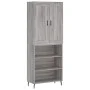 Hohes Sideboard aus sonomagrauem Sperrholz, 69,5 x 34 x 180 cm von vidaXL, Sideboards - Ref: Foro24-3200087, Preis: 123,54 €,...