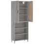 Aparador alto madera contrachapada gris sonoma 69,5x34x180 cm de vidaXL, Aparadores - Ref: Foro24-3200087, Precio: 123,52 €, ...