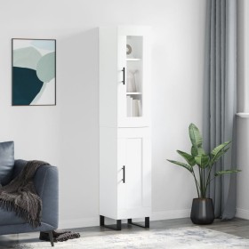 Aparador alto madera contrachapada blanco 34,5x34x180 cm von vidaXL, Sideboards - Ref: Foro24-3199513, Preis: 109,28 €, Rabat...