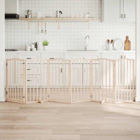 Puerta para perros plegable 6 paneles madera de álamo 300 cm Puerta para perros plegable 6 paneles madera de álamo 300 cm