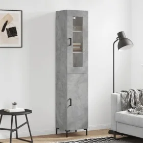 Concrete gray plywood sideboard 34.5x34x180 cm by vidaXL, Sideboards - Ref: Foro24-3199173, Price: 102,92 €, Discount: %