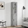 Aparador de madera contrachapada gris hormigón 34,5x34x180 cm de vidaXL, Aparadores - Ref: Foro24-3199173, Precio: 103,00 €, ...