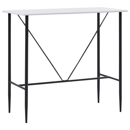 Mesa alta de cocina MDF blanco 120x60x110 cm