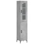 Aparador de madera contrachapada gris hormigón 34,5x34x180 cm de vidaXL, Aparadores - Ref: Foro24-3199173, Precio: 103,00 €, ...