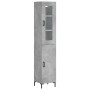Aparador de madera contrachapada gris hormigón 34,5x34x180 cm de vidaXL, Aparadores - Ref: Foro24-3199173, Precio: 104,16 €, ...